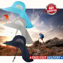 Уличные UPF 50 унисекс быстросохнущие шляпы для рыбалки для женщин Кепка с козырьком от солнца Женская Ушная Шея крышка защита от солнца походная Кепка для рыбалки Мужская