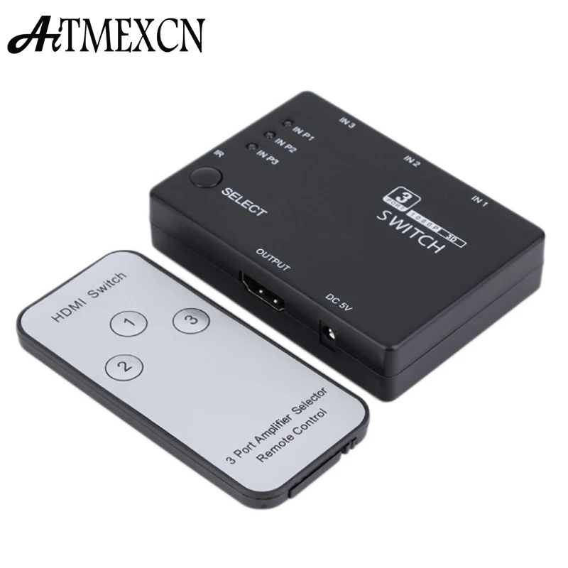 HDMI Switcher 3 Port 1080P Video HDMI Switch Switcher