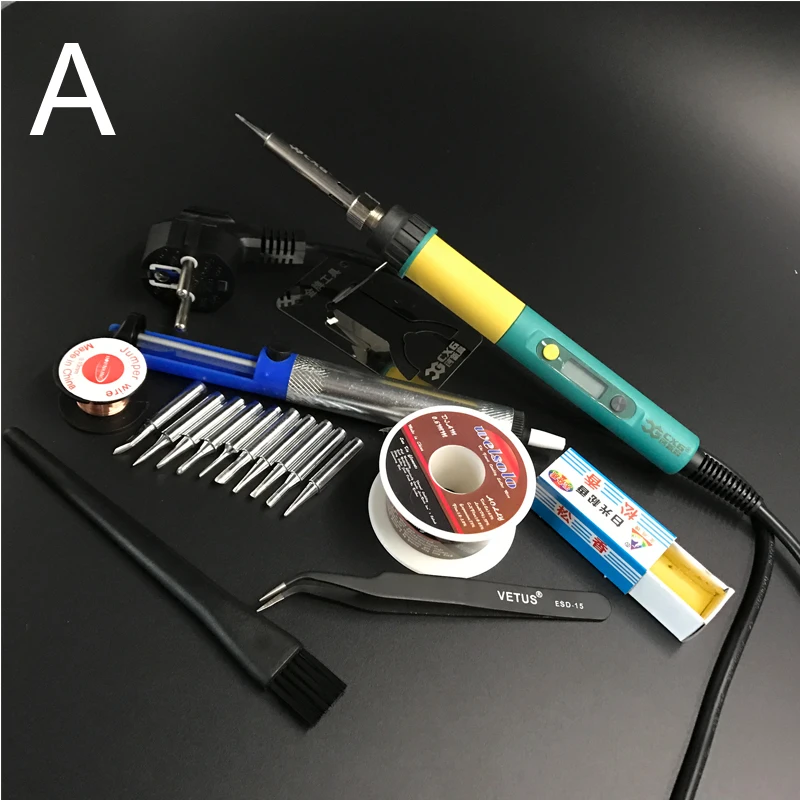 

CXG 936D+ LED Temperature Adjustable Electric Soldering Iron 100W Internal Heating Soldering Station 936D Updated Version