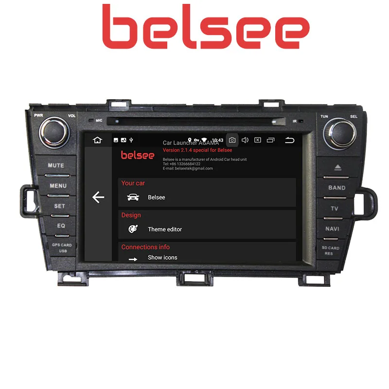 Excellent Belsee 2 Din 4GB 8" IPS Screen Android 8.0 Car Radio Stereo Head Unit for Toyota Prius Right Hand Drive 2009 2010 2011 2012 2013 2