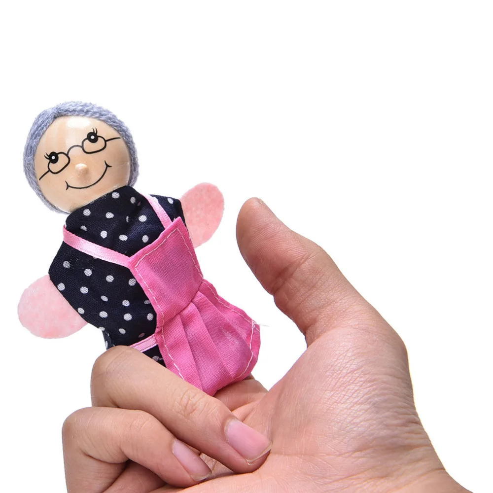 Hot Little Red Riding Hood Finger Puppets Baby Educational Toy Christmas Gifts 4 Pcs/set Puppet Learning Toys