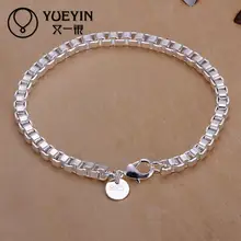 Модный стильный посеребренный браслет-цепочка в форме змеи подходит для серебряных браслетов и браслетов-шармов на цепочке 20 см