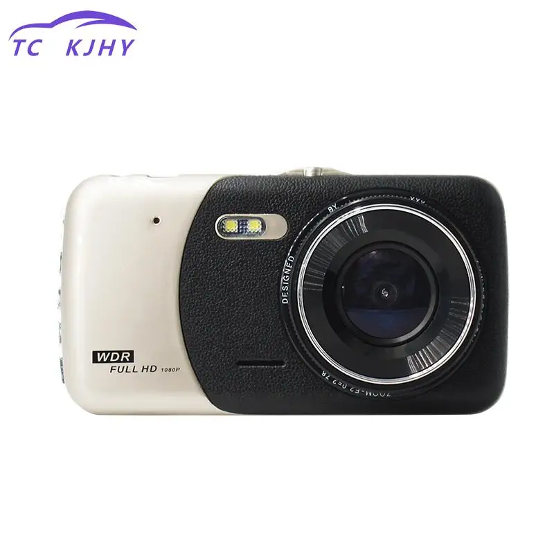 Goedkoop Full Hd 1080 p 4 inch Auto Dash Cam Video Recorder Dual Lens Auto Dvr Camera Camcorder Met Led Night vision Achteruitrijcamera