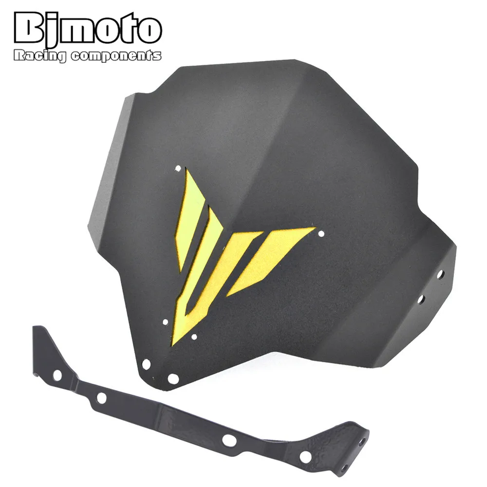 Лобовое стекло для мотоцикла BJMOTO Yamaha MT03 FZ03 MT 03 FZ 2015 2016 2017 2018 алюминиевые