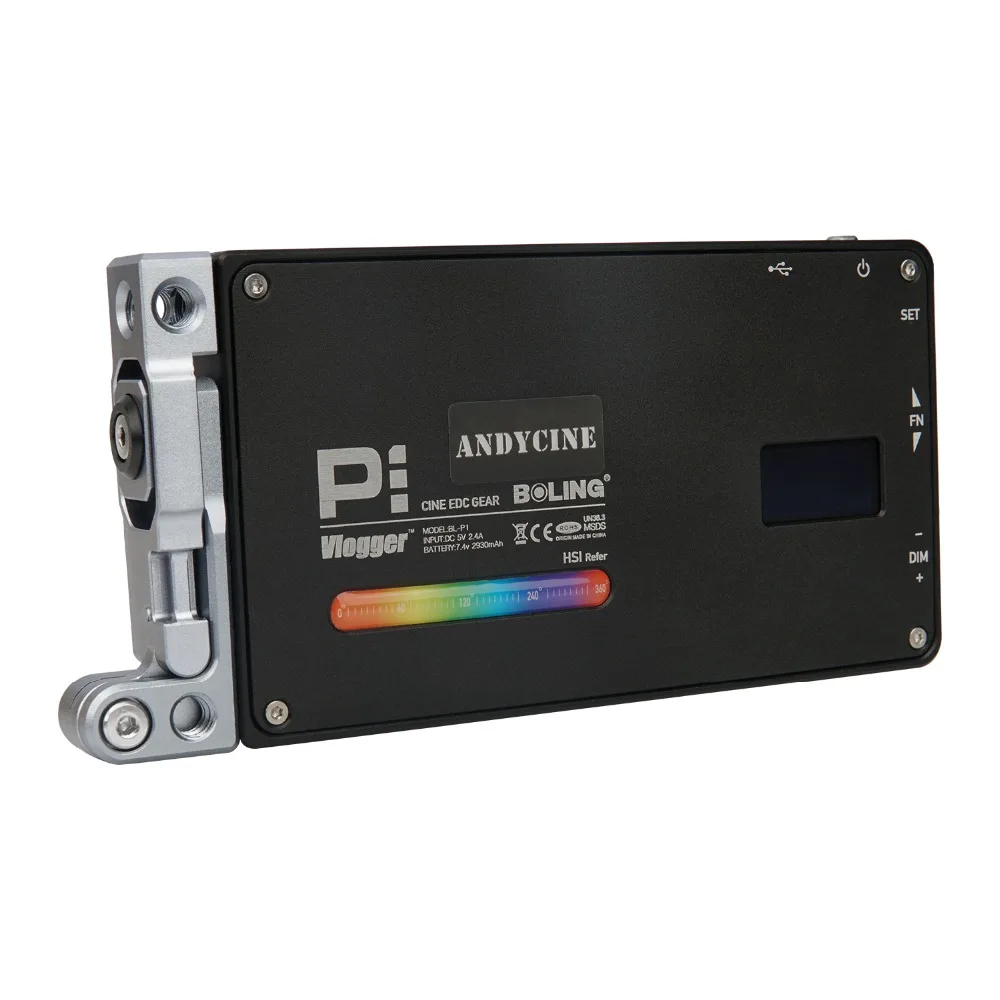 

ANDYCINE Vlogger Boling P1 2500K-8500K Bi-Color Pocket RGB LED Video Light On Camera Studio Light with CRI 96+Built in Battery