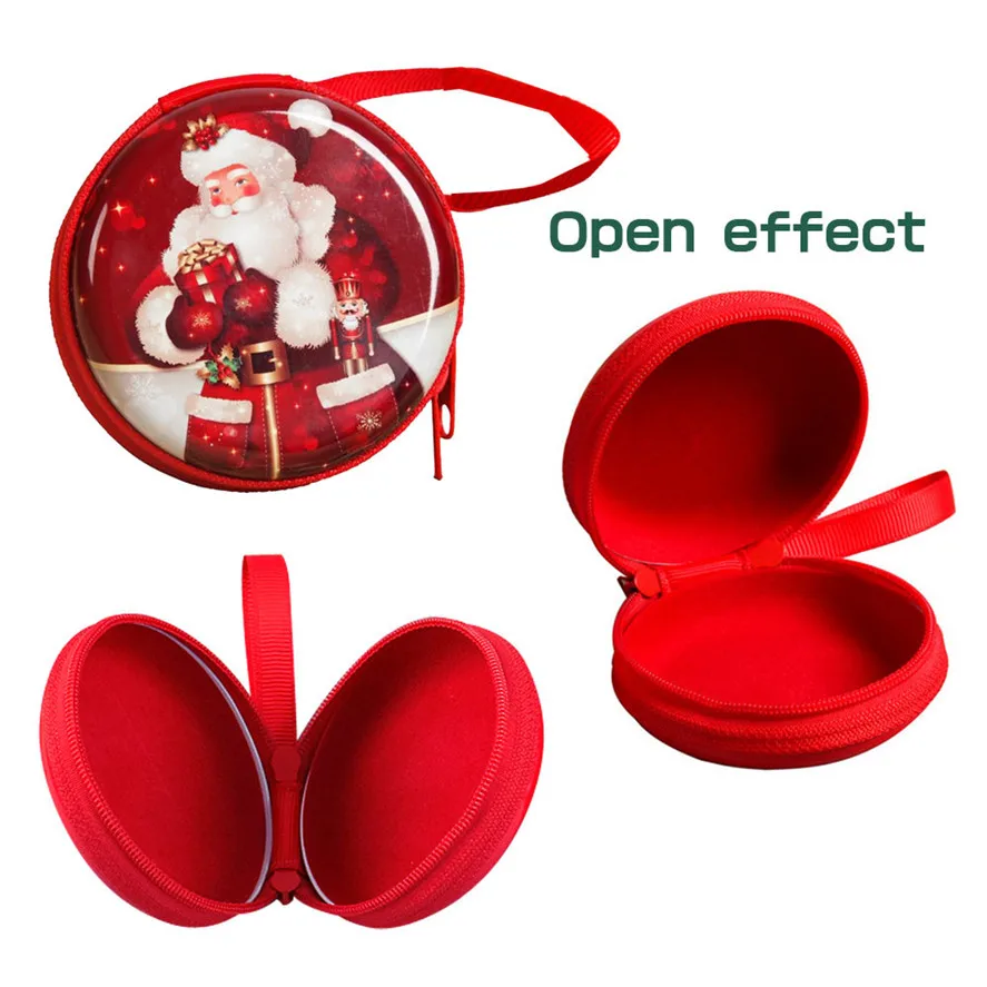 جديد البسيطة عملة تخزين أكياس 1 قطعة الأطفال عيد الميلاد سانتا كلوز الصفر محفظة الإبداعية نافذة ديكور قلادة الهدايا هدية الكريسماس 30