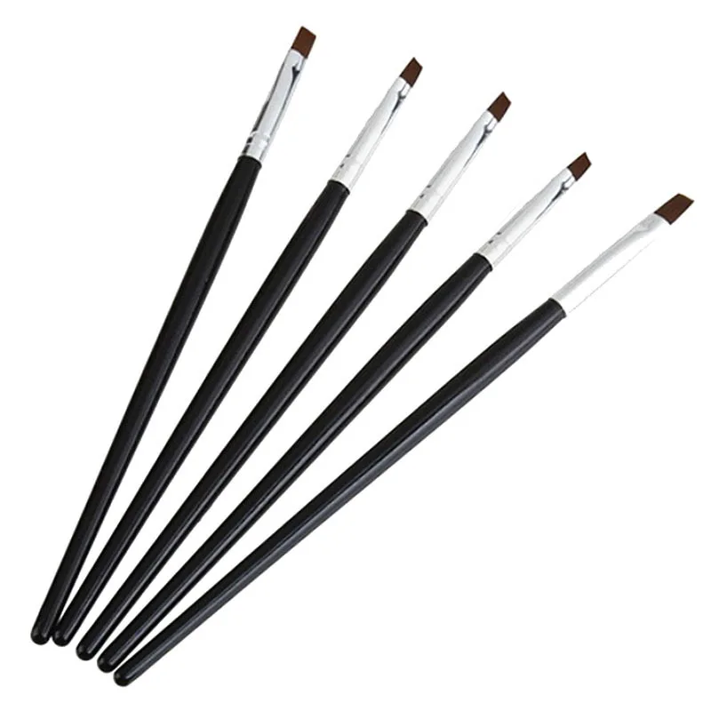 A set of 5 pc Fine Cake Decorating Brush Set Paint Icing Cupcake Sugarcraft Cake Tools Fondant Row of Pens Painted Tools