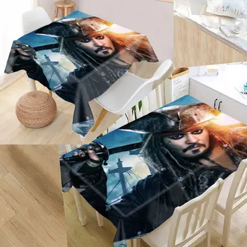 

Custom Pirates Of The Caribbean Table Cloth Oxford Print Rectangular Waterproof Oilproof Table Cover Square Wedding Tablecloth