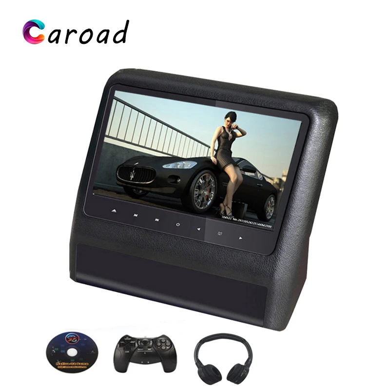 Caroad 9 дюймов Автомобильный подголовник монитор видео dvd-плеер с USB/SD 800*480 ЖК-экран заднего сиденья Displayer IR/FM передатчик пульт дистанционного управления