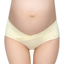 Soft Cotton Belly Support Panties for Pregnant Women Maternity Underwear Breathable V Shaped Low Waist Panty