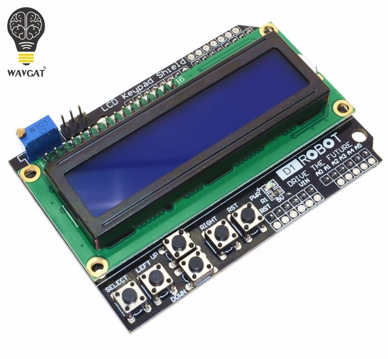 

5PCS LCD Keypad Shield LCD1602 LCD 1602 Module Display For Arduino ATMEGA328 ATMEGA2560 raspberry pi UNO blue screen