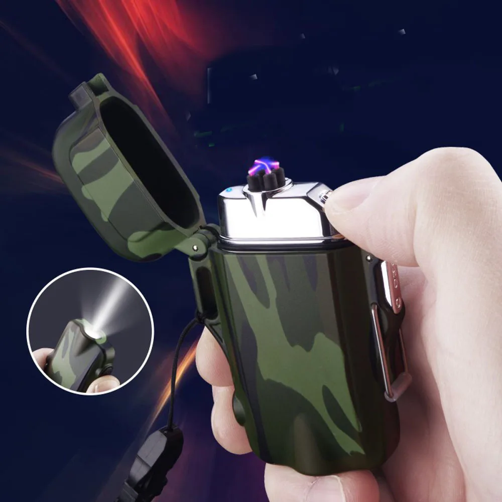 1 PC Multi-function USB Lighter Outdoor Camping With Flishlight Nice Gift Waterproof Charging Good | Дом и сад