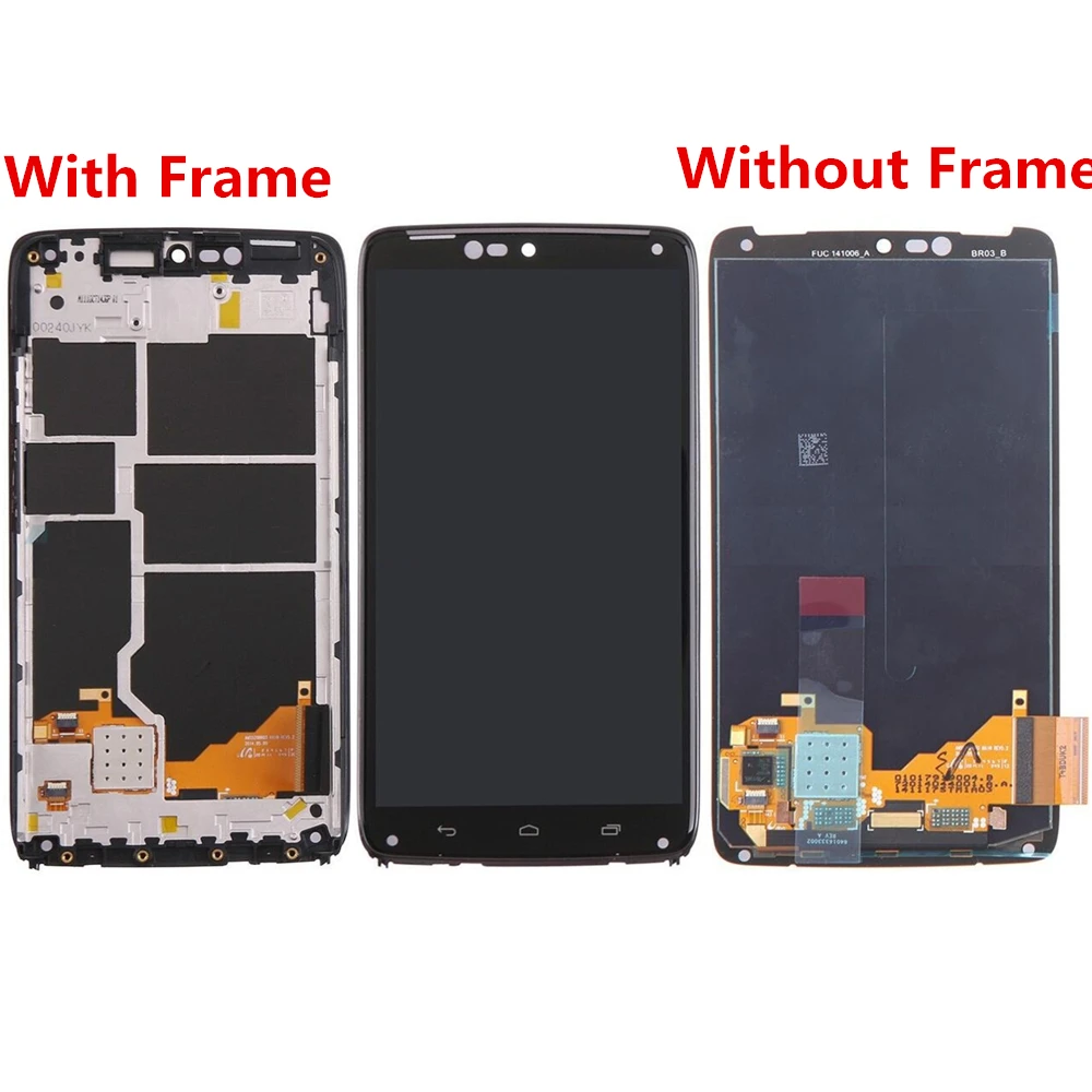 

For Motorola Droid Turbo XT1254 XT1225 LCD Screen and Digitizer Assembly With Front Frame Replacement!!(Black)