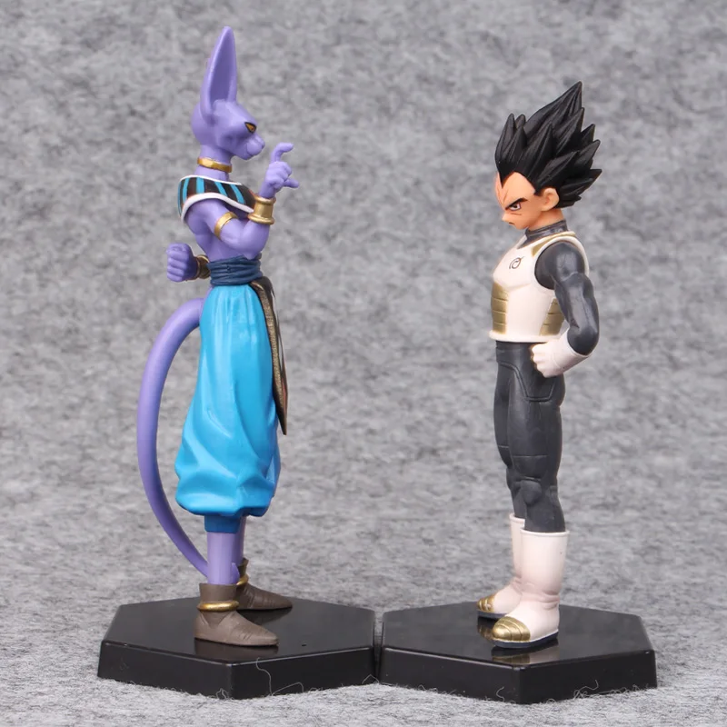 2 шт./партия косплей, японское аниме Dragon Ball Z Beerus Vegeta Бог, супер сайян ПВХ фигурка Модель Куклы Игрушки для детей Подарки