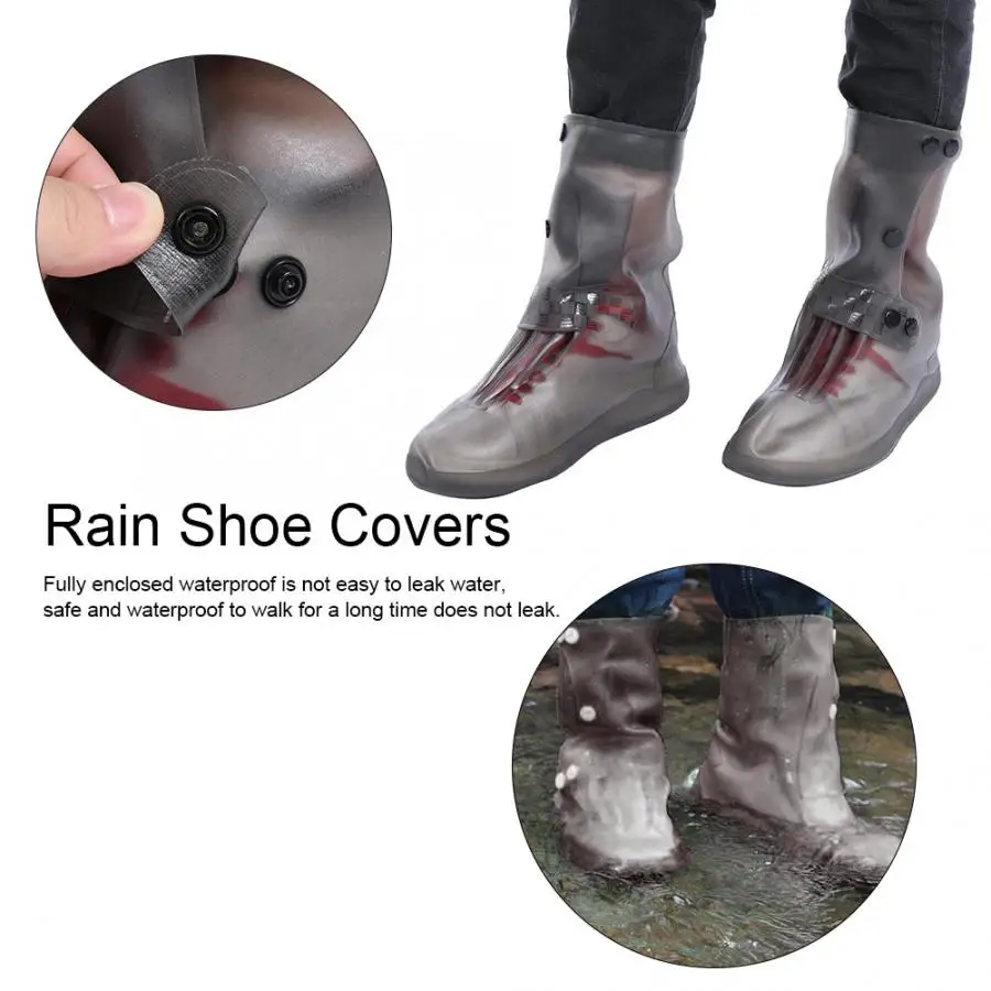 Anti-Slip Reusable Rain Shoe Covers Waterproof Silicone Shoes Overshoes Boot Protector Outdoor Shoe Cover