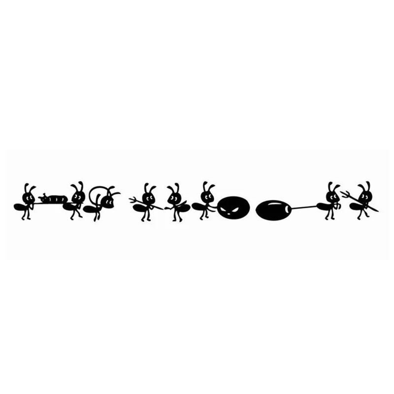 Black Cartoon Moving Ant Wall Sticker #5