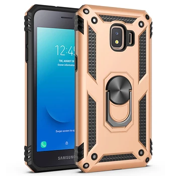 

30pcs/lot For Samsung Galaxy J2 Pro 2018 Shockproof Military Heavy Duty Hard Case with Ring Stand For Galaxy J2 Core J260