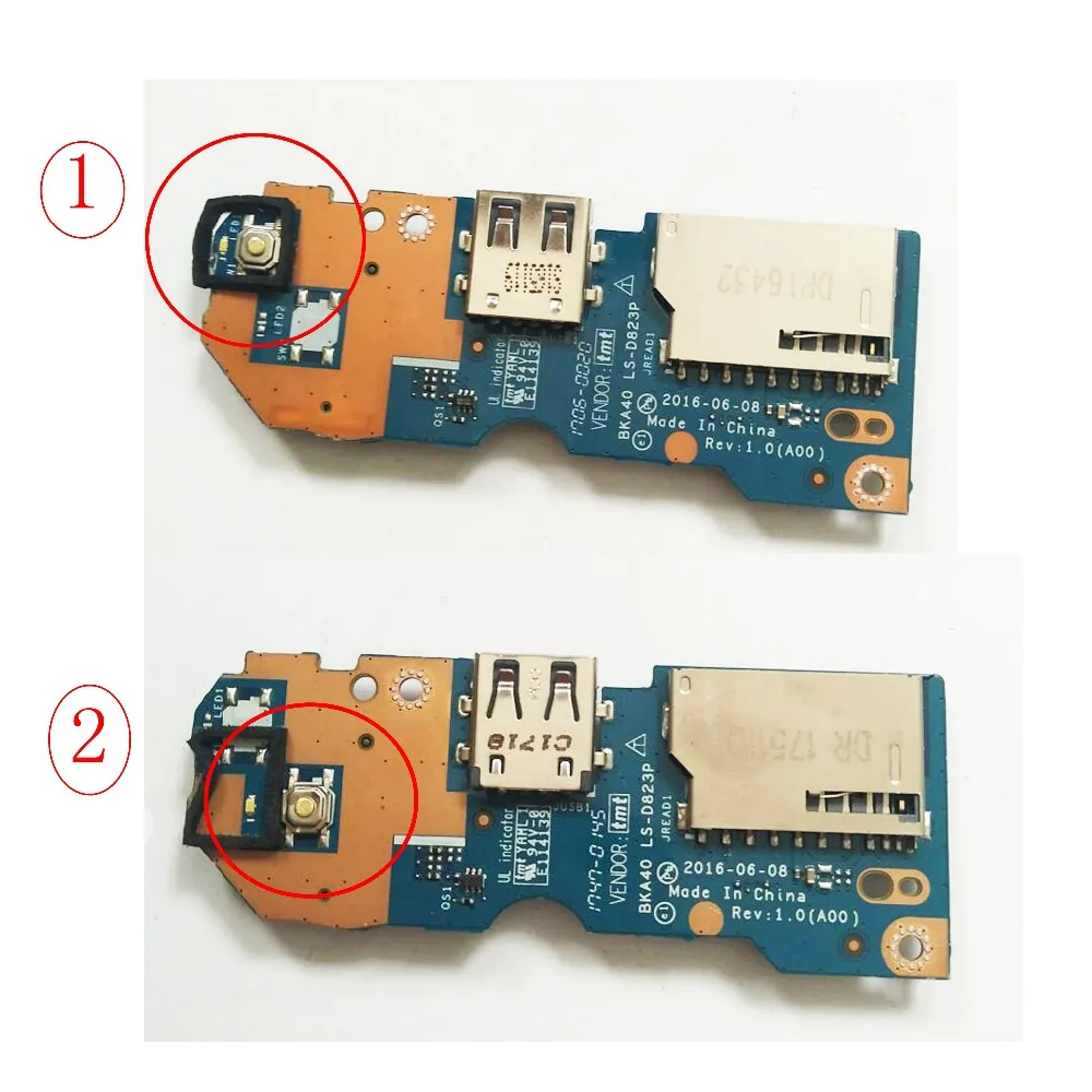 Ноутбук USB PWOER Панель SD для DELL 15 7000 7560 7460 7472 LS-D823P 0857WR 06KTG3-1 шт