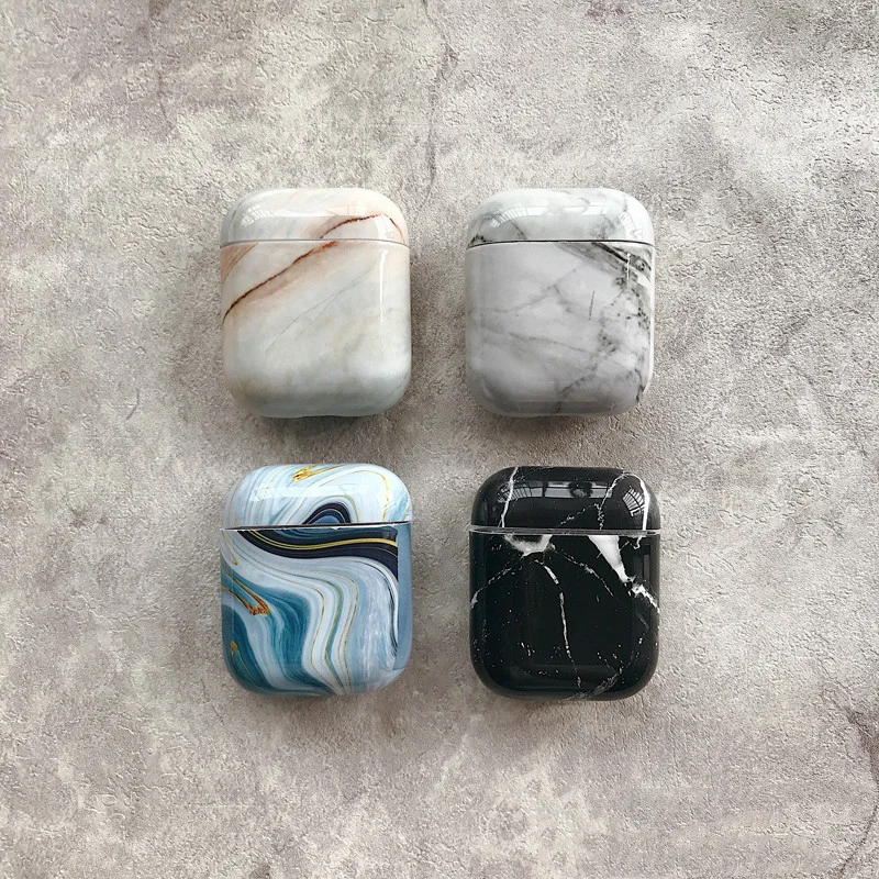 

Luxury Marb Earphone case For Airpods Protective Cover Suitable With Airpod Bluetooth Wireless Earphone Case Hard Charging Box