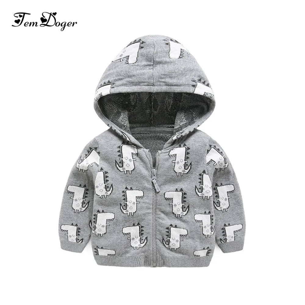 

Baby Outerwear Coat 2018 Spring Autumn Newborn Infant Unisex Cotton Jacket Dinosaur Style Hooded Bebes Cute Coat 3-24 Months