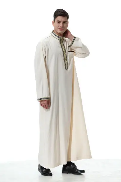 2019 Новое поступление модный стиль мусульманские мужчины jubba thobe S-3XL