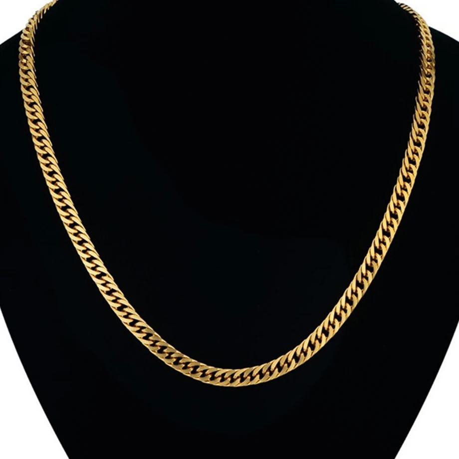 Мужское ожерелье 6,5 мм из нержавеющей стали черного и серебристого цвета с кубинскими звеньями в стиле «Майями», длинное женское Ювелирное Украшение в стиле хип-хоп, золотая цепочка 28 дюймов