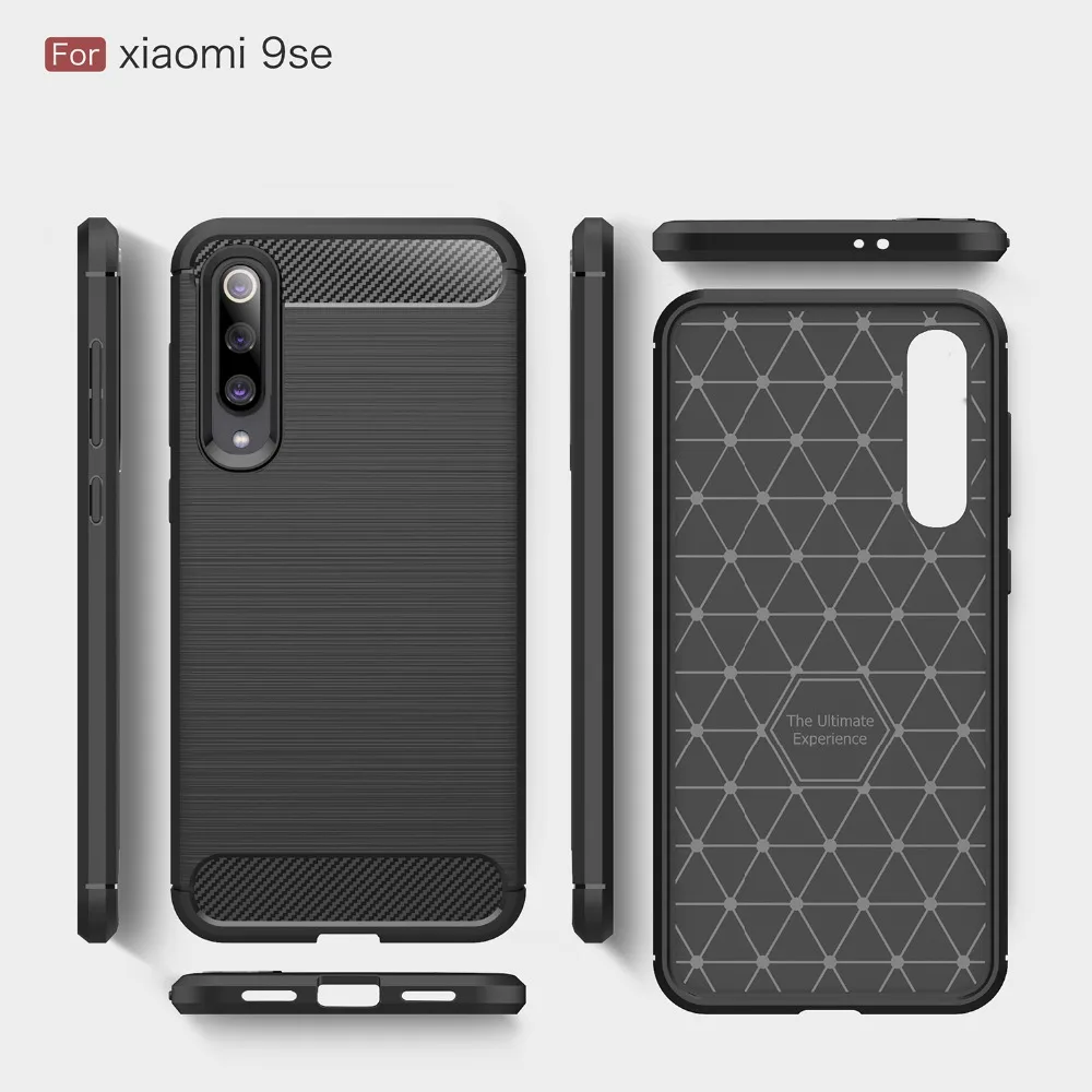 50 шт./партия чехол из углеродного волокна для телефона Xiaomi Redmi Note 7 Pro 9 9SE GO Play Мягкий силиконовый чехол
