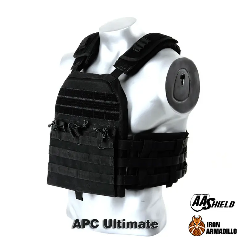 

APC Armadillo Plate Carrier Ballistic Tactical Molle Gear Body Armor 10X12 Black Bullet Proof Vest IIIA Soft Armor Kit