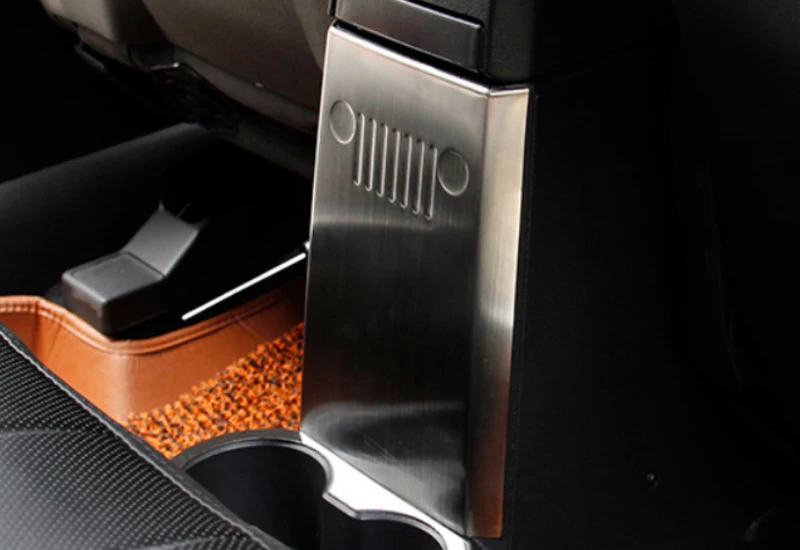 Нержавеющая сталь подкладке Сталь подлокотник коробка сзади Панель Накладка для Jeep Компасы 2011 2012 2013