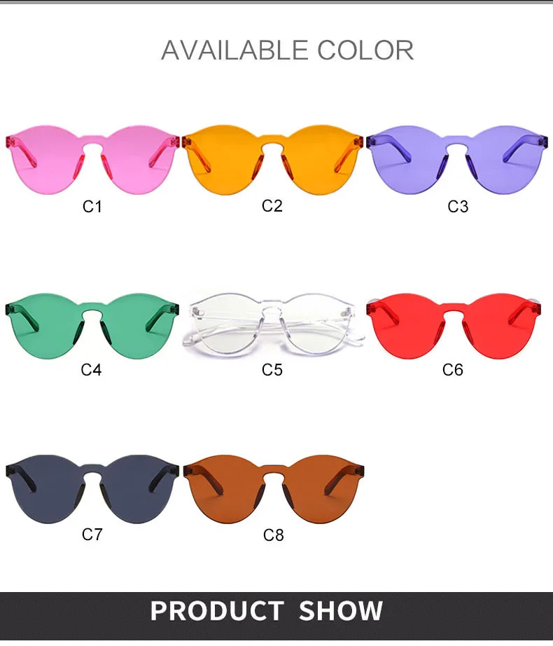 AOOFFIV цветные очки, цельные, прозрачные, карамельного цвета, тонированные очки, защита от солнца, женские очки, UV400 Солнцезащитные очки