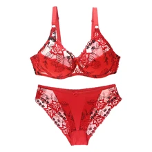 32-40 ABC чашка нижнее белье, ажурный кружевной бюстгальтер и трусы, французское Сексуальное Женское ультратонкое нижнее белье, Комплект бюстгальтеров, сексуальное нижнее белье, бюстгальтер