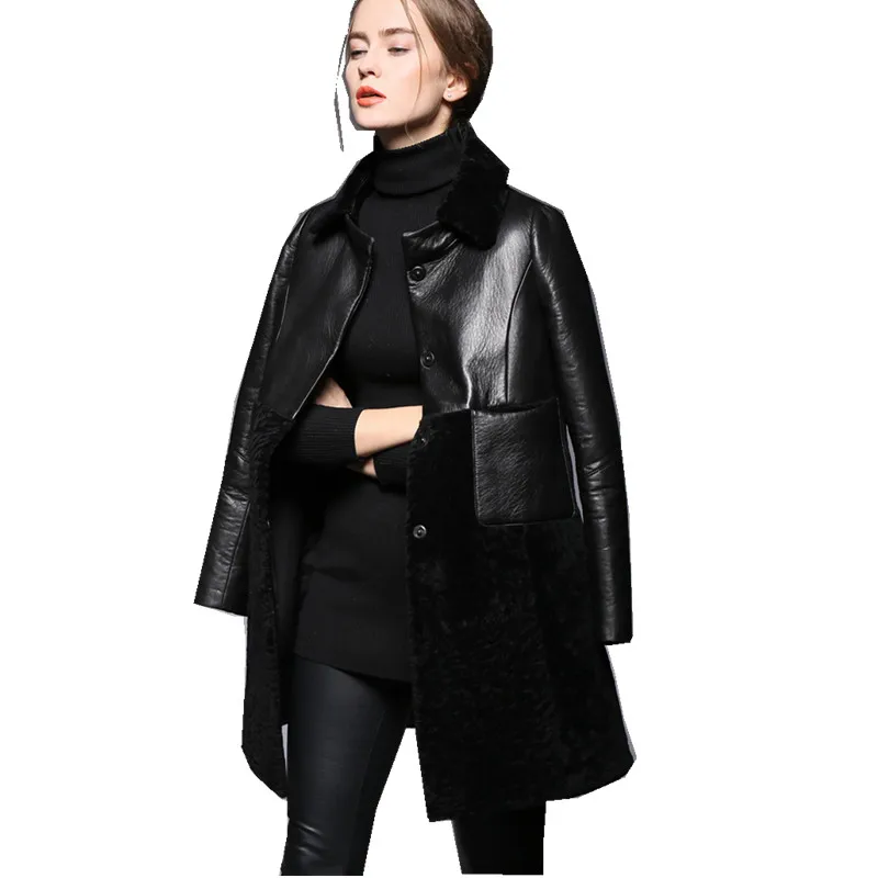 Genuine Leather Jacket Women Coat 