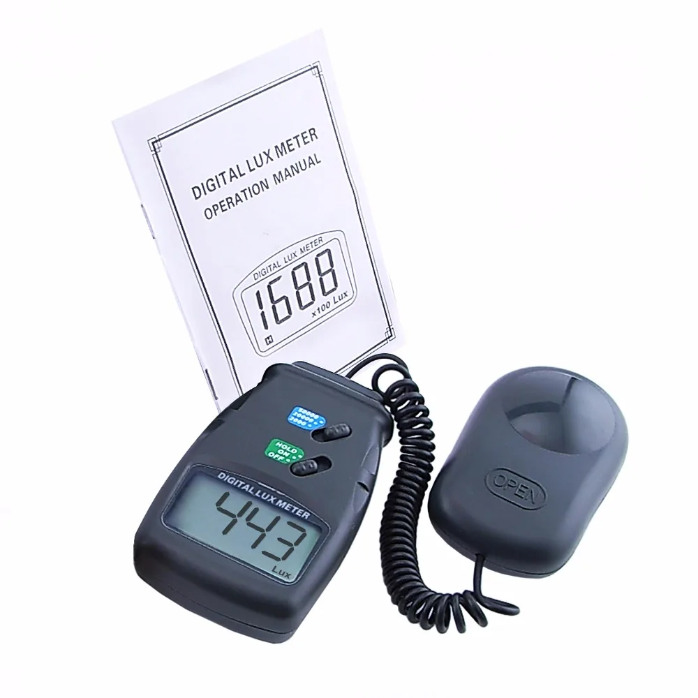 Новинка 3 диапазона портативный цифровой ЖК измеритель 50000 люкс фотометр Luxmeter