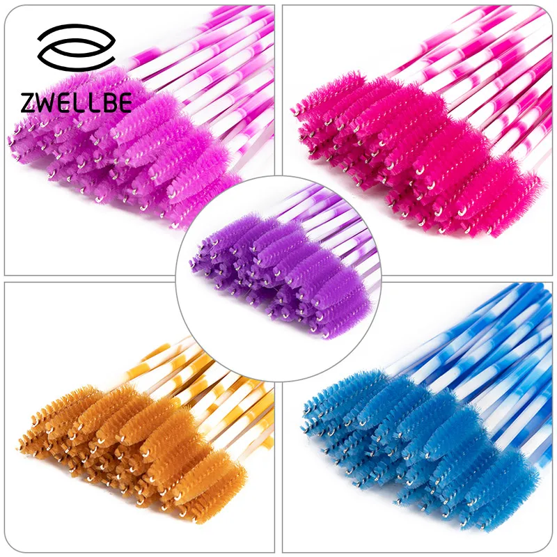 

50pcs/pack Disposable Eyelash Brush Eyebrow Mascara Applicator Wands Brushes Eyelash Extension Cosmetics Make Up Tool