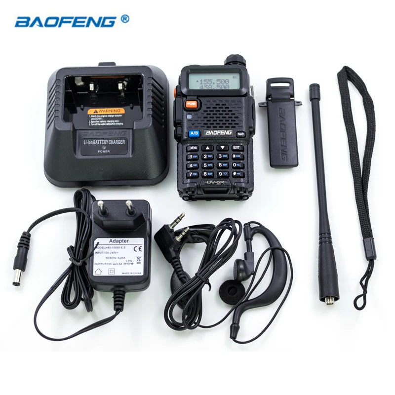 Baofeng UV 5R УКВ FM двухдиапазонный VOX Walkie Talkie HAM CB радио портативный приемопередатчик