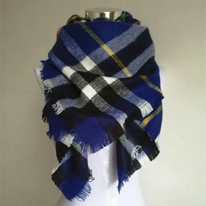 New Za Winter Children's Cashmere tartan plaid Scarf Kids scarves Boys Girls Designer Acrylic warm Bufandas blanket Shawls