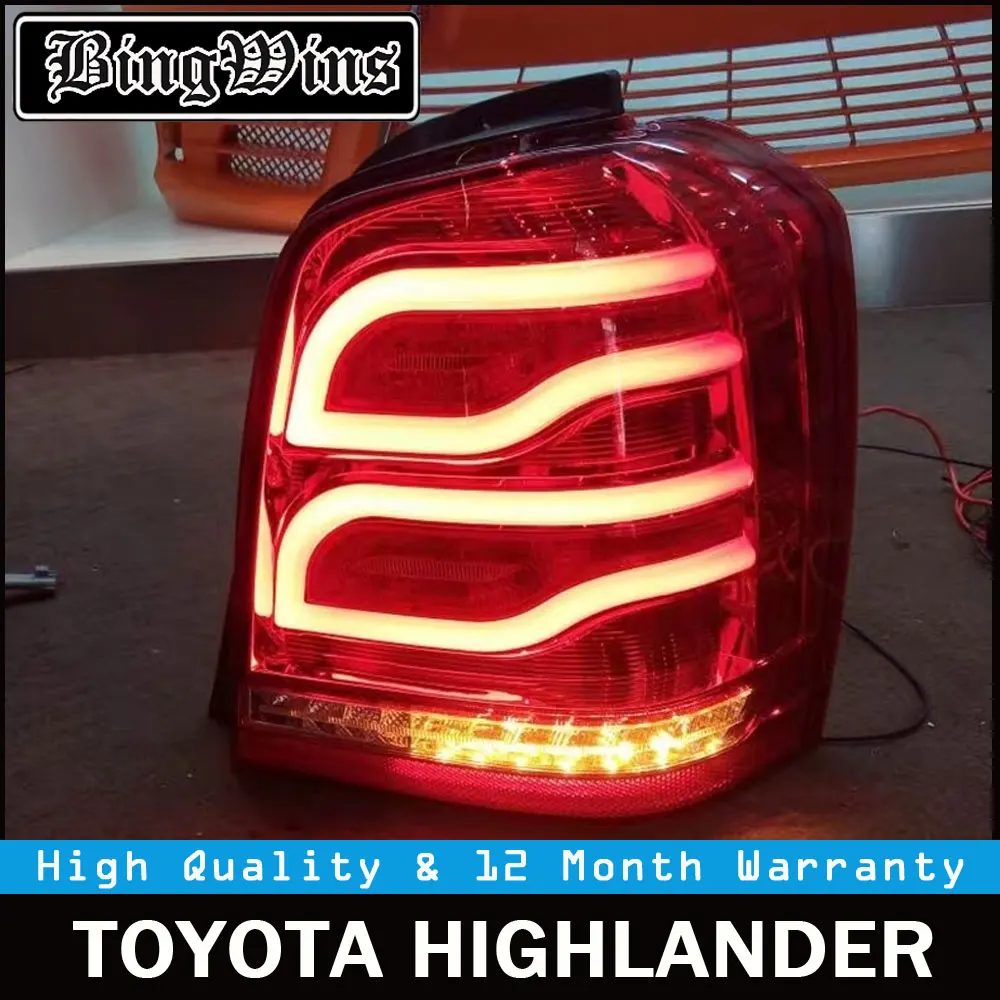Car Tail Lights For Toyota Highlander Kluger 2001 2007 LED Strip Tail