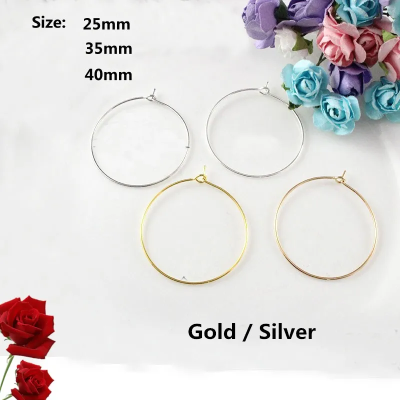 

1pair Bohemian Big Circle Earring Bijoux For Women Wedding Party Gift Pendientes Diy Fashion Earrings Making Jewelry Findings