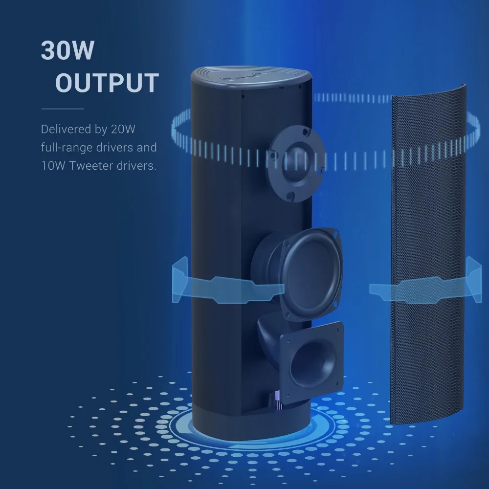 Беспроводная Bluetooth Колонка 30 Вт TWS портативная звуковая панель для домашнего