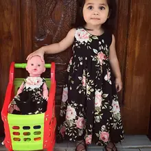 Модные летние детские штаны для девочек, хлопковые свободные штаны на подтяжках без рукавов с цветочным принтом, комбинезоны, брюки, комбинезон