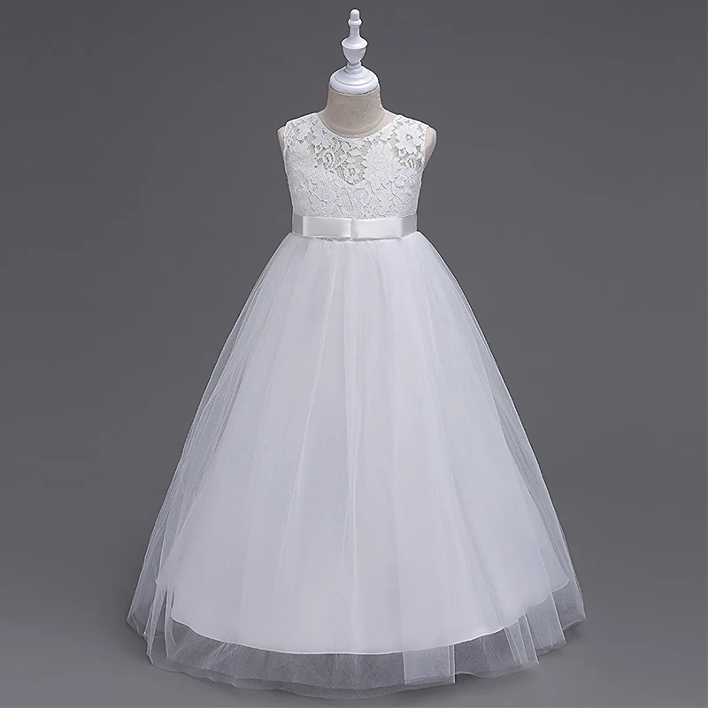 Girls Kids Lace Flower Bridesmaid Party Princess Prom Wedding Dress