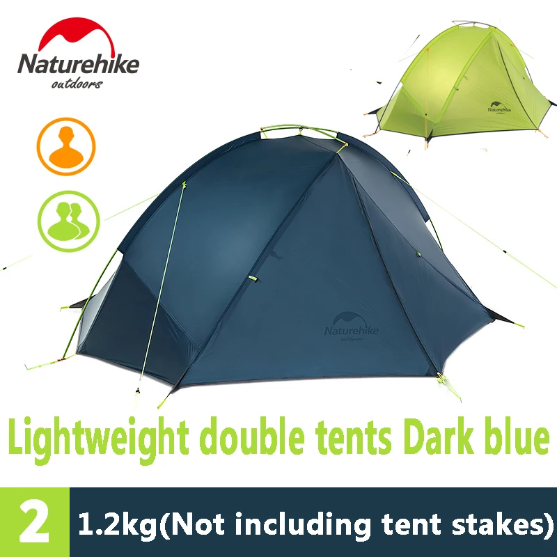 

Naturehike 1-2 Person 20D Silicone Tent Outdoor Camping Ultralight Waterproof Single-layer Tent only 1kg