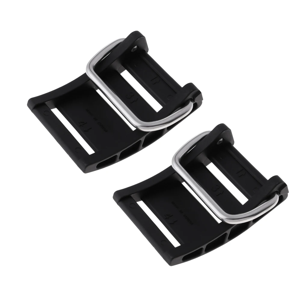 MagiDeal Set 2 Nylon Scuba Diving Dive BCD Tank Cylinder 2 inch Strap Cam Buckle Replacement