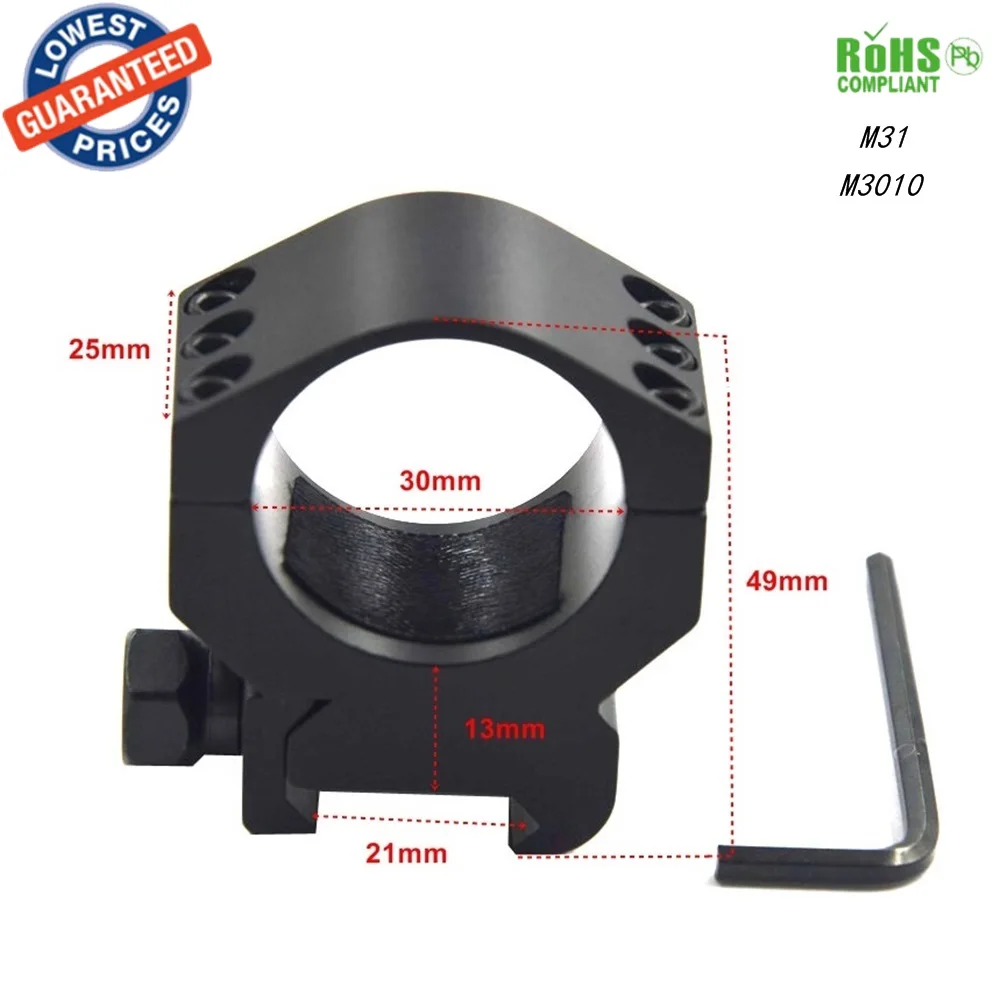 

1pc M31 30mm Extreme Low Profile Weaver Picatinny Scope Mount Ring for Hungting 20mm Scope bases Mounts