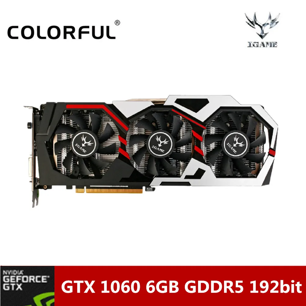 Original Colorful iGame 1060 U - 6GD5 Top 192bit GDDR5 Gaming Graphics Card GeForce GTX with HDMI / DVI DP 1.4 Interface | Компьютеры и