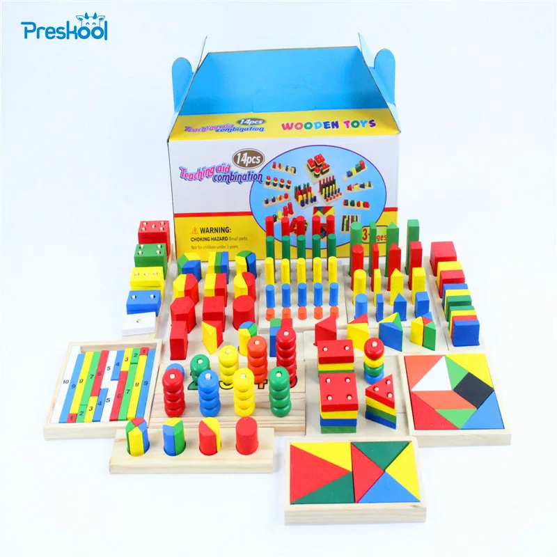 Brinquedo do Bebê Pré-escolar de Formação Montessori Sensorial Brinquedos Lote = 14 Peças Educação Infantil Crianças Juguetes 1
