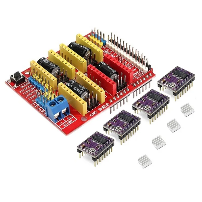 

1pc CNC Shield + 4 X DRV8825 Driver Kit For-Arduino 3D Printer Module Board