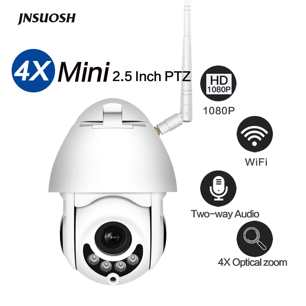 WIFI Camera Outdoor PTZ IP Camera 1080p Speed Dome CCTV Security Cameras IP Camera WIFI Exterior 2MP Zoom IR Home Surveilance
