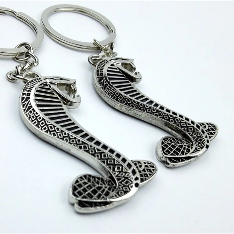 Автоматическая ключевая цепь Шелби змея кобра эмблема значок автомобильный брелок с кольцом 3D металлический брелок