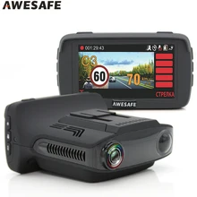 Awesafe Видеорегистраторы для автомобилей Антирадары GPS 3 в 1 Ambarella A7LA50D видео Регистраторы Камера Full HD 1296 P 2.7 “регистраторы speedCam LDWS